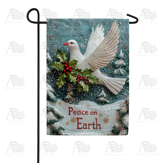 America Forever Peace on Earth Dove Christmas Garden Flag