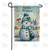 America Forever Hello Winter Snowman Garden Flag