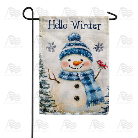 America Forever Cardinal Winter Friend Garden Flag