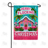 America Forever Merry Flocking Christmas Flamingo Garden Flag