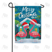 America Forever Festive Flamingos Christmas Garden Flag