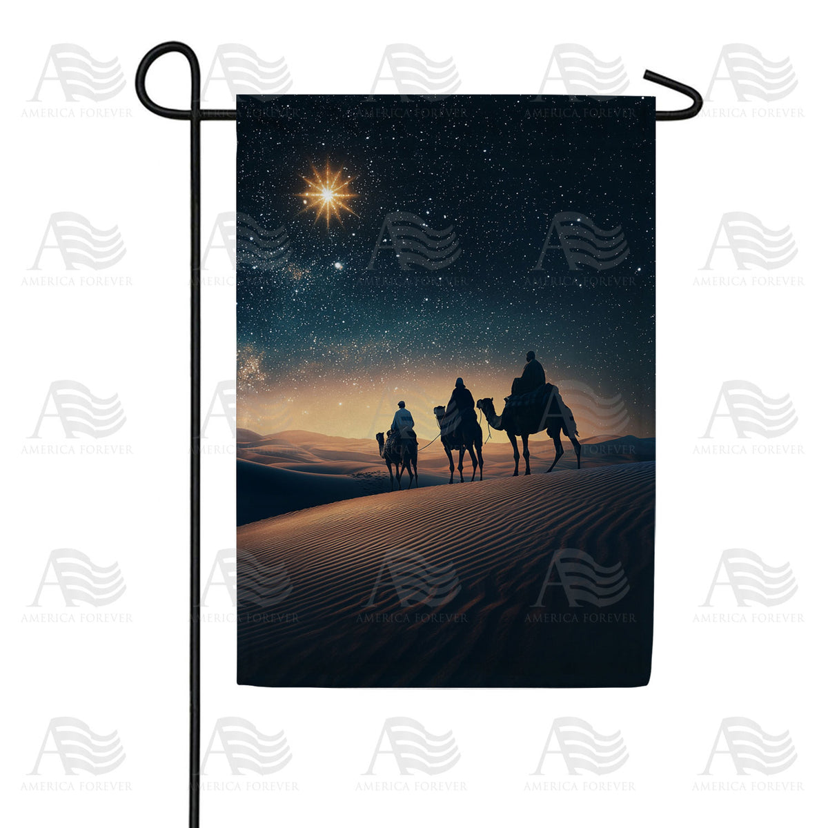America Forever Desert Journey Nativity Garden Flag