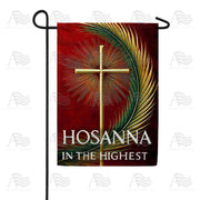 Hosanna Cross Palm Sunday Garden Flag