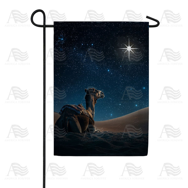 Camel Under Star Christmas Garden Flag - Double Sided - 12.5" x 18"