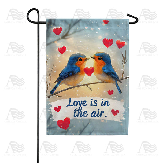 America Forever Bluebirds in Love Valentine Garden Flag