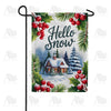 Hello Snow Winter Garden Flag