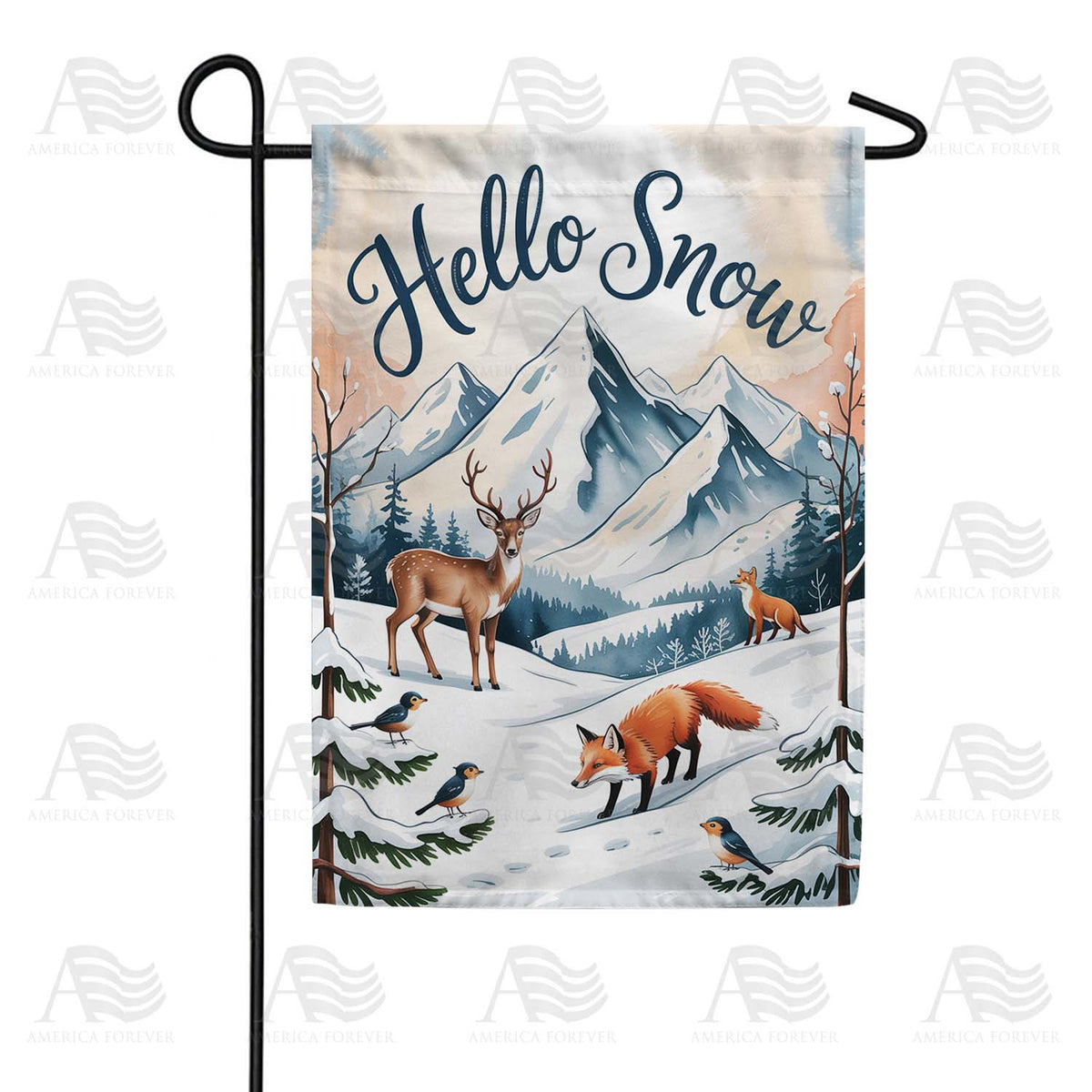 Winter Wildlife Garden Flag