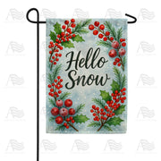 Winter Holly Berry Wreath Garden Flag