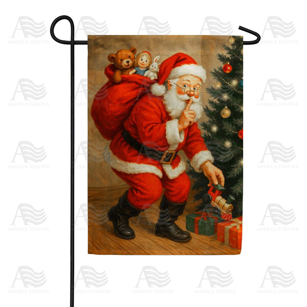 Santa Claus Christmas Holiday Garden Flag