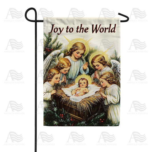 Nativity Angels Garden Flag