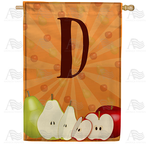 America Forever Apples & Pears Monogram House Flag