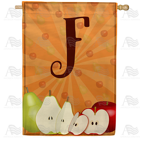 America Forever Apples & Pears Monogram House Flag
