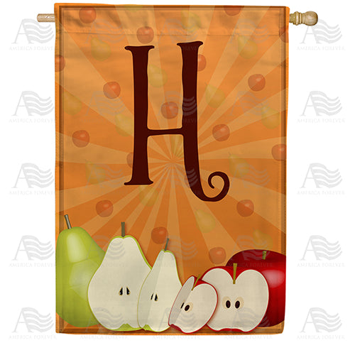 America Forever Apples & Pears Monogram House Flag