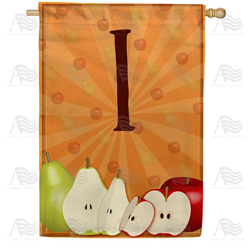 America Forever Apples & Pears Monogram House Flag