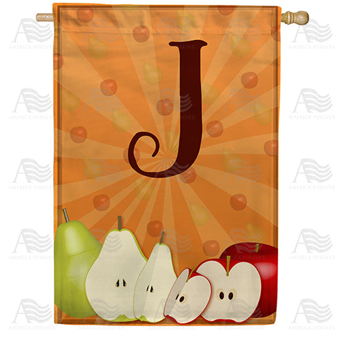America Forever Apples & Pears Monogram House Flag
