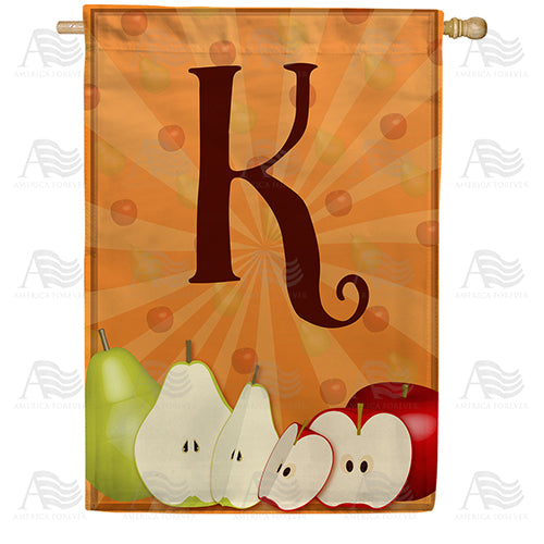 America Forever Apples & Pears Monogram House Flag