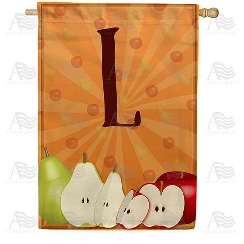 America Forever Apples & Pears Monogram House Flag