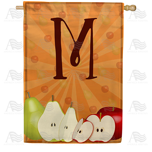 America Forever Apples & Pears Monogram House Flag