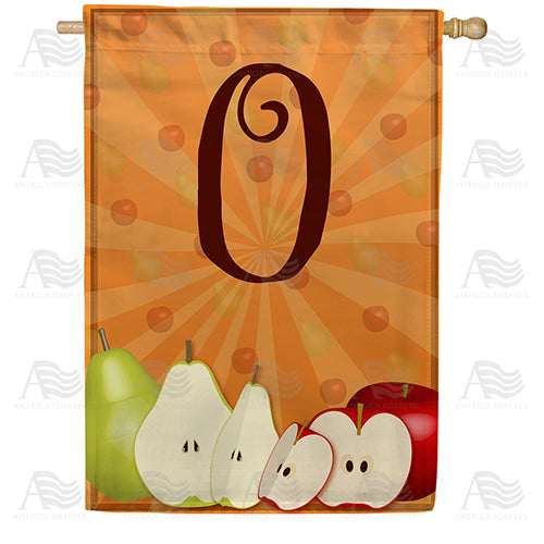 America Forever Apples & Pears Monogram House Flag