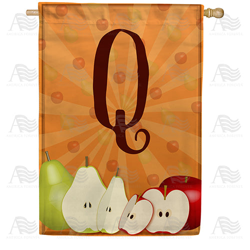 America Forever Apples & Pears Monogram House Flag