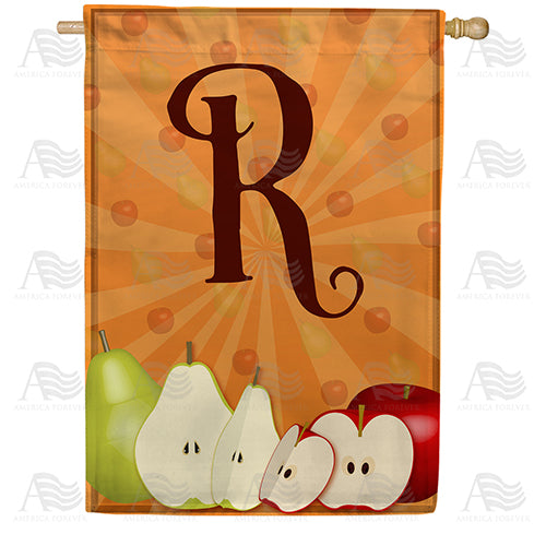 America Forever Apples & Pears Monogram House Flag