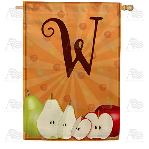 America Forever Apples & Pears Monogram House Flag