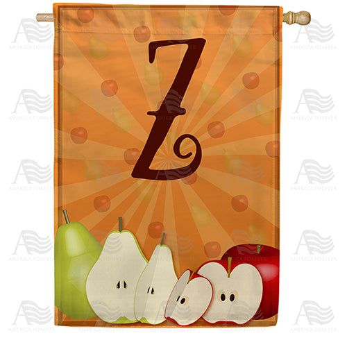 America Forever Apples & Pears Monogram House Flag