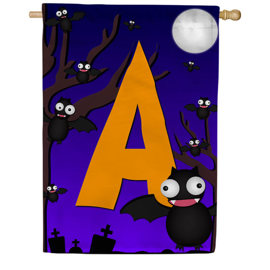America Forever Crazy Bat Party Monogram House Flag