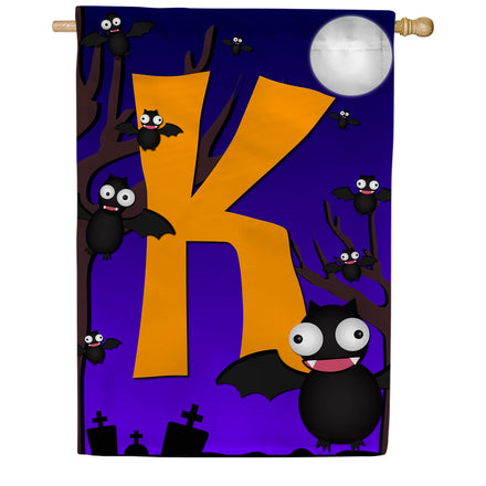 America Forever Crazy Bat Party Monogram House Flag