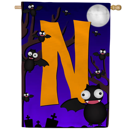 America Forever Crazy Bat Party Monogram House Flag
