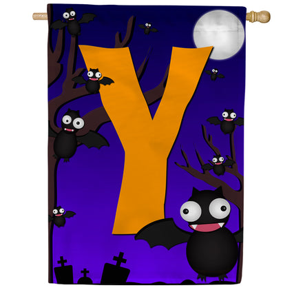 America Forever Crazy Bat Party Monogram House Flag