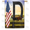 America Forever American Country Sunrise Monogram House Flag