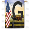 America Forever American Country Sunrise Monogram House Flag