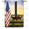 America Forever American Country Sunrise Monogram House Flag