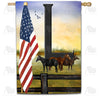America Forever American Country Sunrise Monogram House Flag