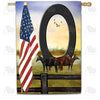 America Forever American Country Sunrise Monogram House Flag