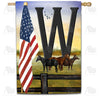 America Forever American Country Sunrise Monogram House Flag