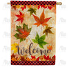 America Forever Fall Leaves Welcome Autumn House Flag