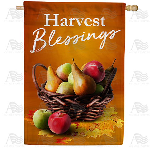 America Forever Harvest Blessings Pear House Flag