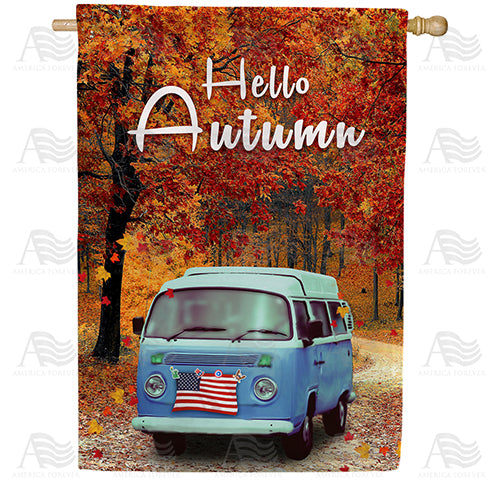 America Forever Autumn Drive House Flag