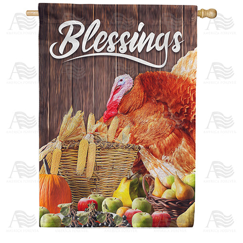 America Forever Abundant Blessings House Flag
