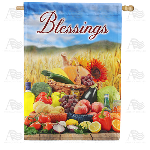America Forever Mother Earth's Many Blessings House Flag