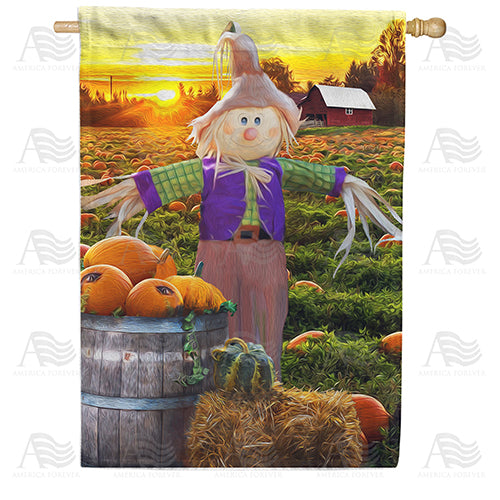 America Forever Smiling Scarecrow House Flag