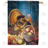 America Forever Turkey And Apple Basket House Flag