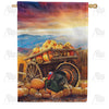 America Forever Day's End Pumpkin Harvest House Flag