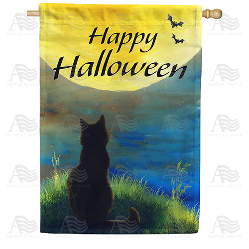 America Forever Moonlight Prowl House Flag