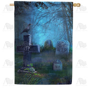 America Forever Bone Chilling Graveyard House Flag