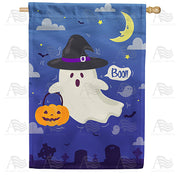 America Forever Trick Or Treat Ghost House Flag