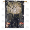 America Forever Black Cat Crossing House Flag