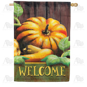 America Forever Pumpkin Welcome House Flag